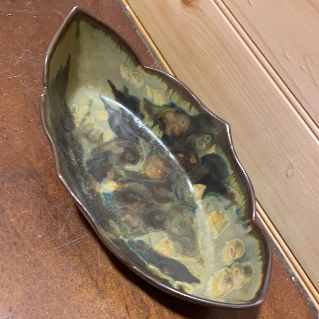 Olive boat Butterfield Pottery