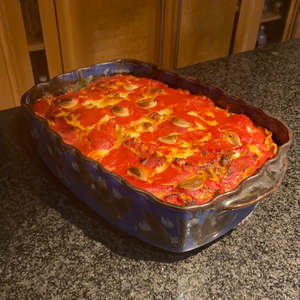 Stoneware large rectangle baking pan